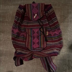 Mexican Multicolor Patterned Women's Backpack